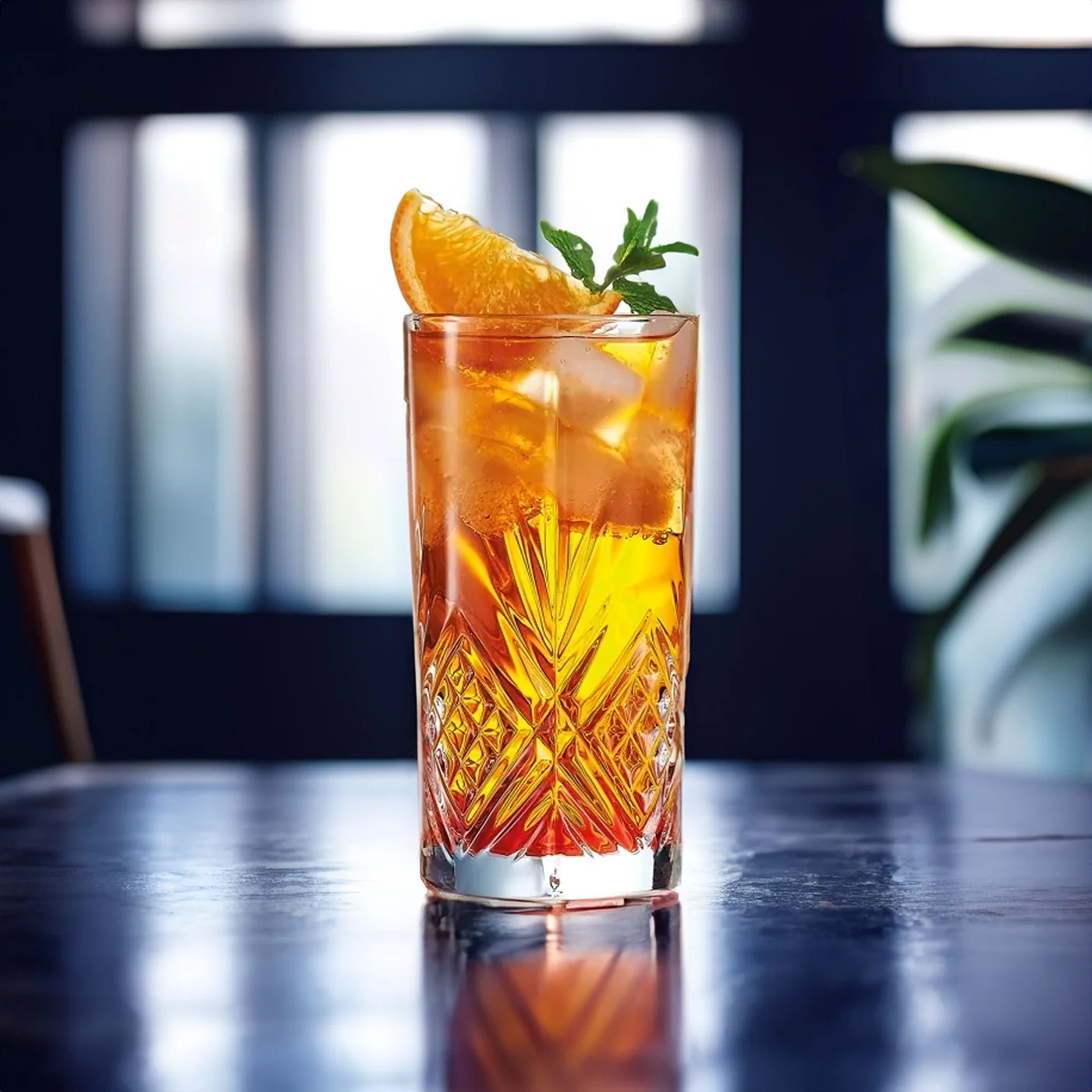 ARCOROC BROADWAY CUT CRYSTAL HIGHBALL GLASSES 280ML - SET OF 6